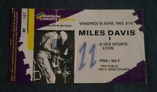 ticket billet stub used place concert jazz  MILES DAVIS 1981 Lyon FRANCE