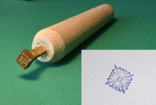 materiel de reliure dorure, Fer à dorer, fleuron, en bronze.