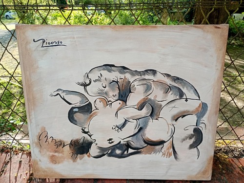 Tableau hst signé picasso - hst,