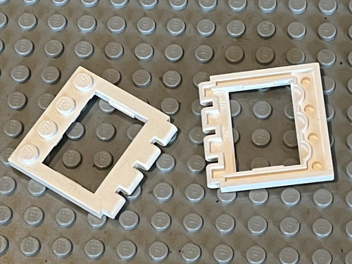 Lego white hinge - x,