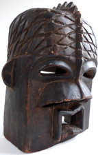 Ancien grand masque heaume cameroun art africain tribal african mask wooden 1900