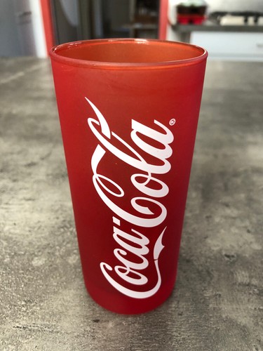 Coca cola verre rouge - coca, mat