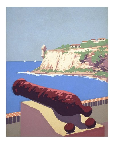 Paysage côtier vintage art