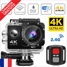 Caméra d'Action Ultra HD 4K Go Pro Étanche Écran 2.0 Wifi Télécommande Casque FR