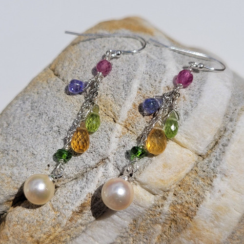 Boucles oreilles perles - boucles, en