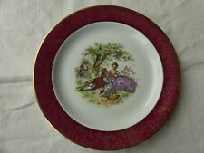 Arts décoratifs Assiette Porcelaine Limoges Motif Fragonard Couple amoureux