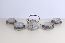 Service Thé Oriental Porcelaine Japonaise Chinoise Peint à la Main Décor Cigogne