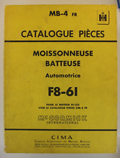 Catalogue pièces moissonneuse