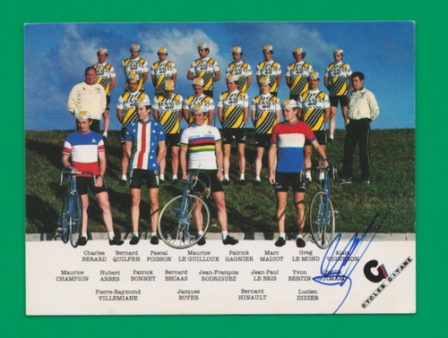 Cyclisme carte équipe - cyclisme,