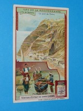 CHROMO 1908 LIEBIG SERIE 934 ILES MEDITERRANEE ILE SANTORIN PORT DE THERA GRECE
