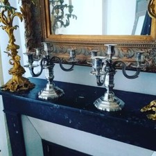 Importante Paire Candelabre