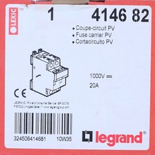 Legrand 4146 82 Coupe-circuit 1000V 10x38mm photovoltaïque 20A 2P. 414682