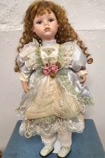 Poupée d'artiste poupée en porcelaine doll 62 cm collector rare vintage