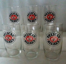 Lot 6 anciens verres à bière