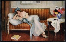AW102 SALON de PARIS a/s Edouard GELHAY "DREAMING" Reclining LADY WOMAN SOFA