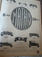 MATHIS 6 et 10 HP voiture 41