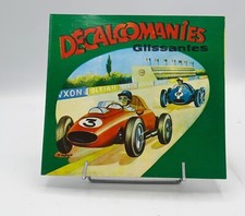 Planche de 20 Décalcomanies Glissantes "  les voitures de courses" 1970 vintage 