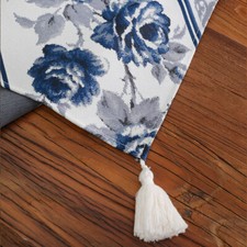 Chinois Vintage Nappe Gland Broderie Fleur Table Chemin Housse Maison