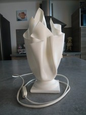 LAMPE DRAPEE RESINE SOCLE EN PLATRE - STYLE GEORGIA JACOB - Hauteur 17 à 31 cm