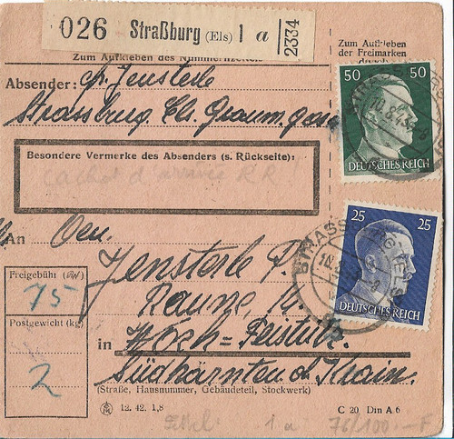 Paketkarte straßburg - paketkarte,