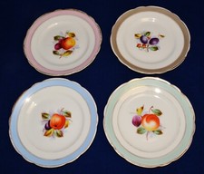 Motocross 1850-1899 KPM Porcelaine Allemagne Main Peint Fruits 8 " D Set 4