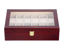 Boîte à montres en bois coffret luxe 12 emplacements organisateur rangement