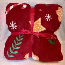 Grand plaid de Noël rouge