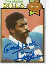 TONY GREENE SIGNED 1979 TOPPS