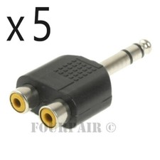 5 Pack Dual RCA Female Jacks
