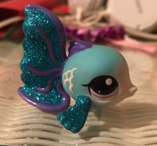 Littlest Pet Shop Fish Guppy Sparkle Glitter Authentic