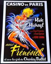 Affiche Revue "Avec Frénésies"  MICK MICHEYL au Casino de Paris