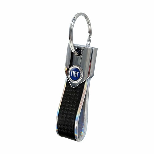 Porte clés fiat carbone - porte-clés,
