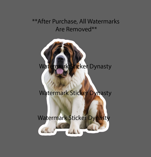 Saint bernard sticker - bernard,