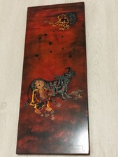 Vietnam Panneau laqué décor