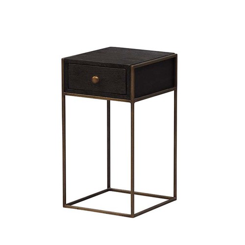 Table chevet tiroir noir - tiroir,
