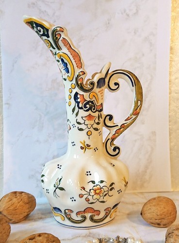 Vase pichet dentelé faïence - vase,