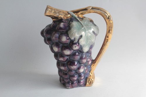 Pichet barbotine grappe - grappe, de