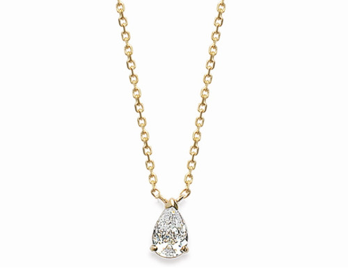 Collier cristal solitaire - cristal,