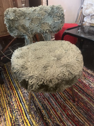 Fauteuils moumoute vintage - fauteuils,