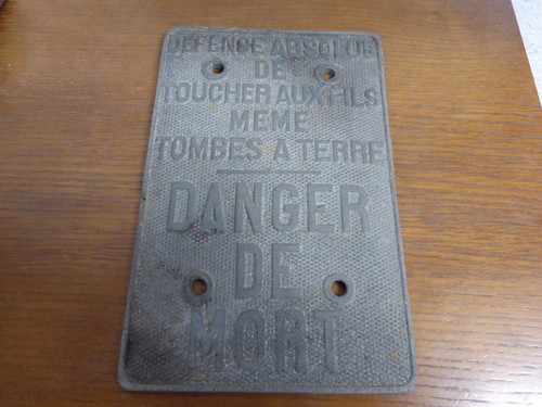 Ancienne plaque poteau - plaque,