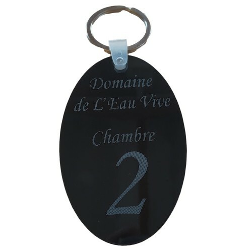 Grand porte clefs plexi - , noir
