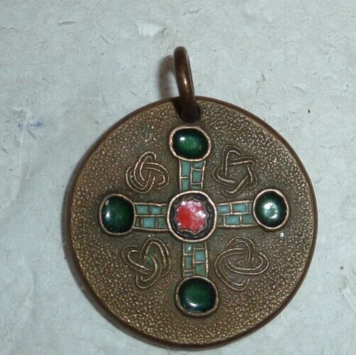 Pendentif bronze décor - bronze, à