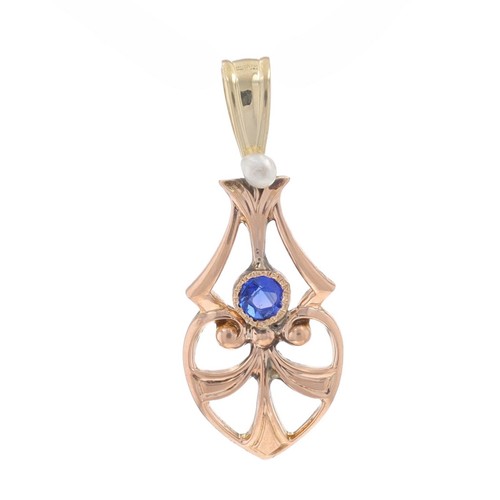 Pendentif art déco or - en,