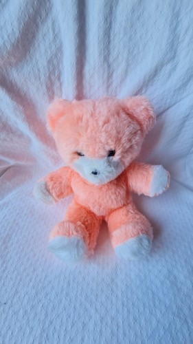 Doudou peluche ours rose - peluche,