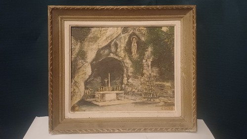 Tableau ancien grotte - tableau, "grotte
