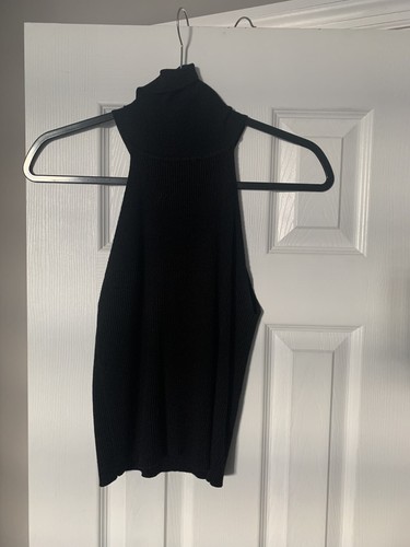 Lulus turtle neck black top - black,