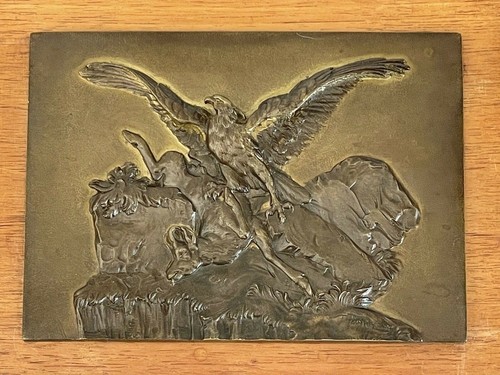 Plaque bronze après barye - plaque,