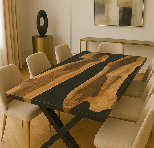 Table manger rivière - table, à