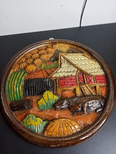 Ancienne assiette tableau - assiette,