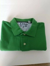 IZOD Polo Shirt Men's Short Sleeve Regular Fit Pique Golf Polo Top, GREEN
